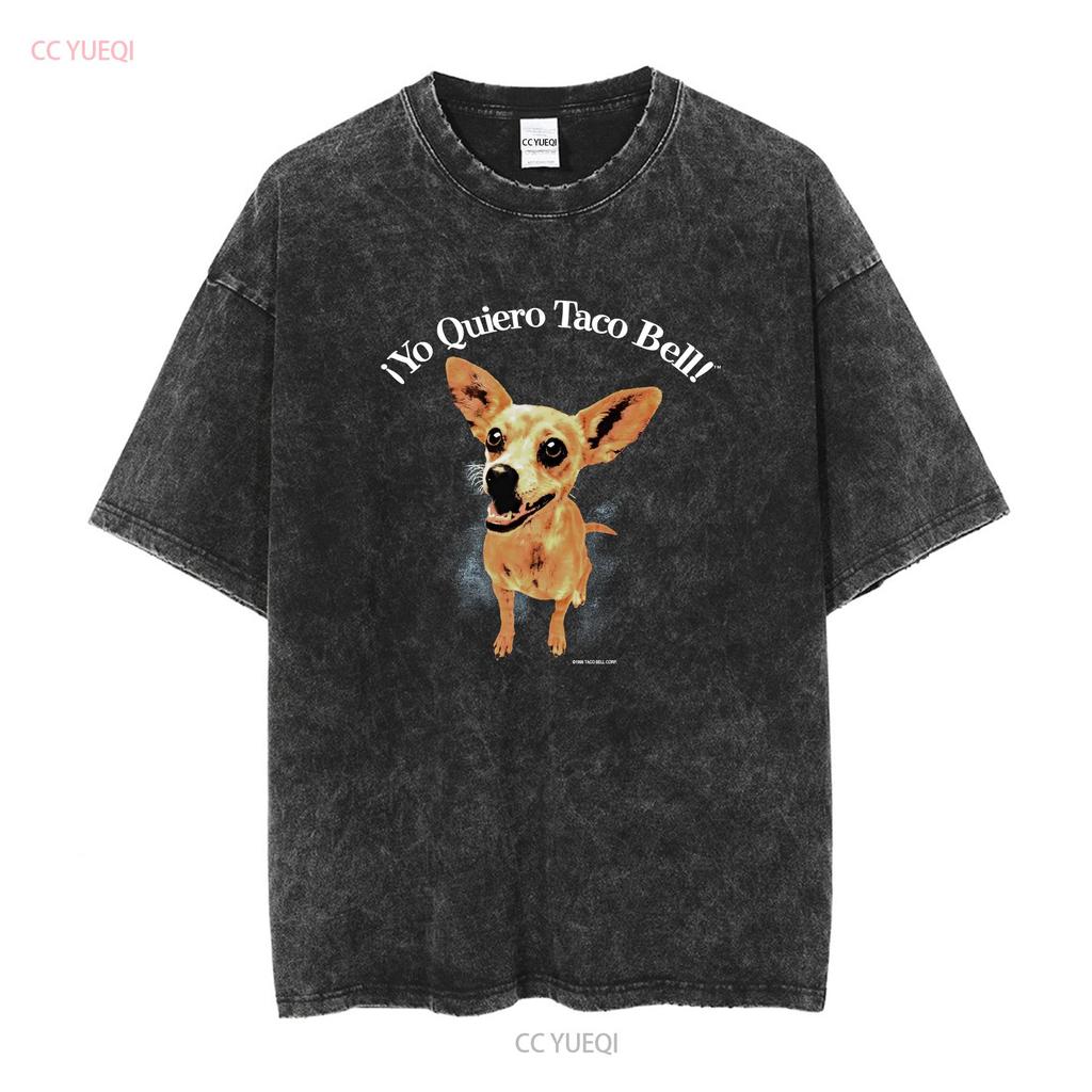 Rara Camiseta Vintage 1998 Yo Quiero Taco Bell Restaurante Cachorro Chihuahua Nice XL manga longa ou curta vintage Lavada Confortável