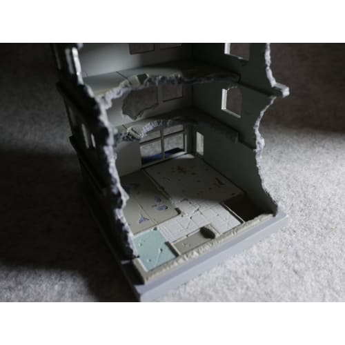 TOMYTEC 1/144 DioColle Combat Series DCM02 Destroyed Building A Pre-painted Plastic Model 311850