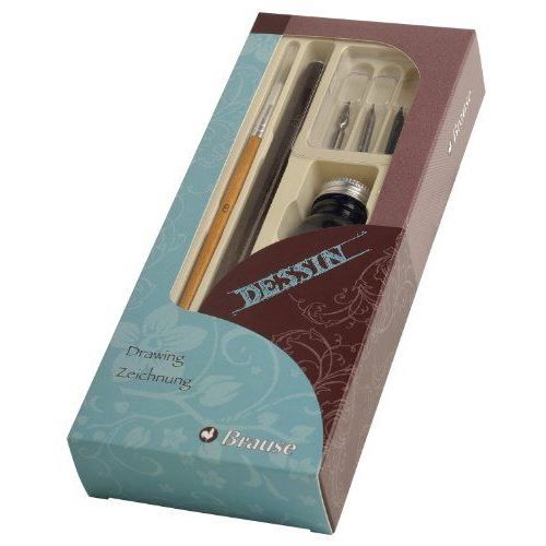 Brause 145B Set d'écriture avec stylo plume Dessin