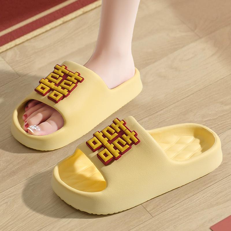 

EVA крутые тапочки женские летние домашние тапочки на толстой подошве с мягкой подошвой модные мультяшные милые домашние тапочки пляжные сандалии 44-45