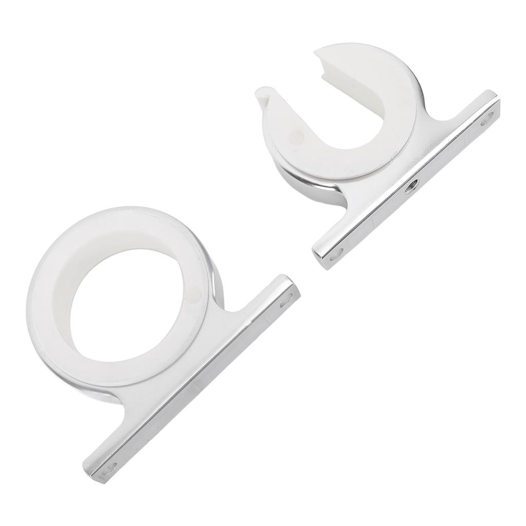 Single Rod Rack Set Aluminum Alloy Anodized Finish Multifunctional Secure Support Flexible Installation for Wood Metal