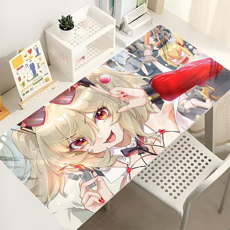 Anime Gaming Speed Mouse Pad Gamer Mouse Mat Zenless Zone Zero Keyboard Pad Burnice White Mousepad Computer ZZZ Kawaii Desk Mat
