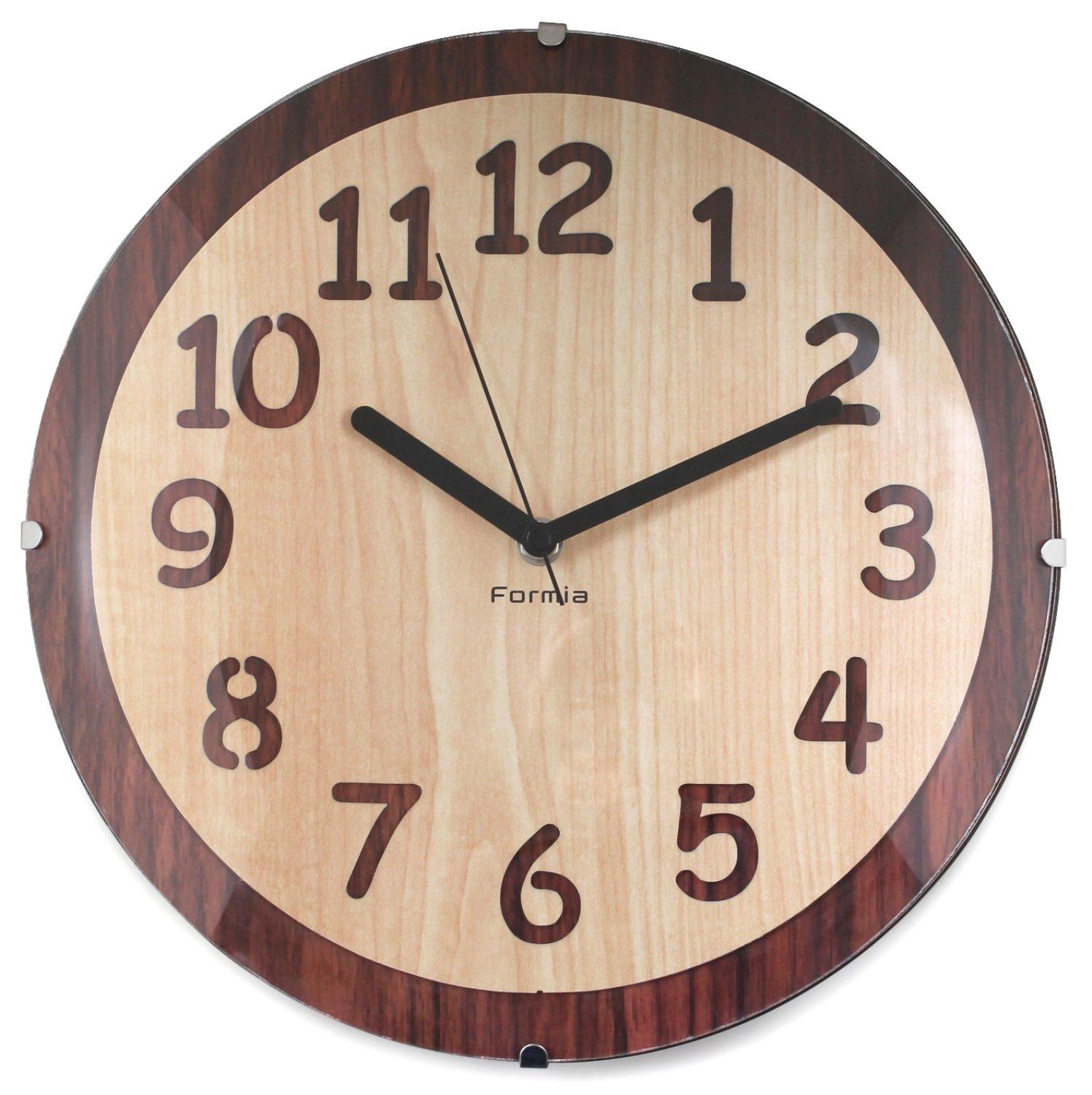 

FORMIA Wall Spherical Continuous Second Clock, Analog, Glass, Hand, Brown, HIC-002 коричневый