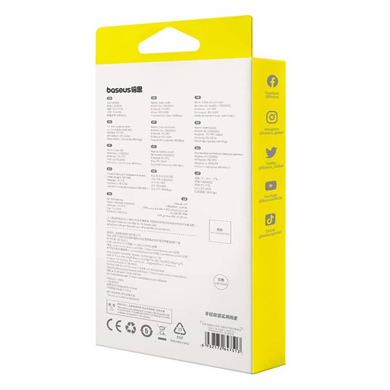 Kabel Usb-C Do Usb-C Baseus Free2Draw, Pd, 100W, 1M (Niebieski)