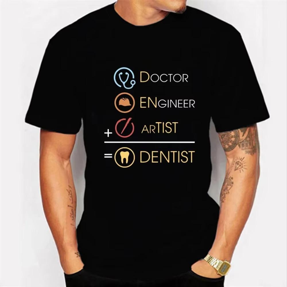 2022 T-shirt Doctor Engineer Artist Equal Funny Shirt Anime Short Sleeves T Shirt Fashion Streetwear Camisetas Hombre