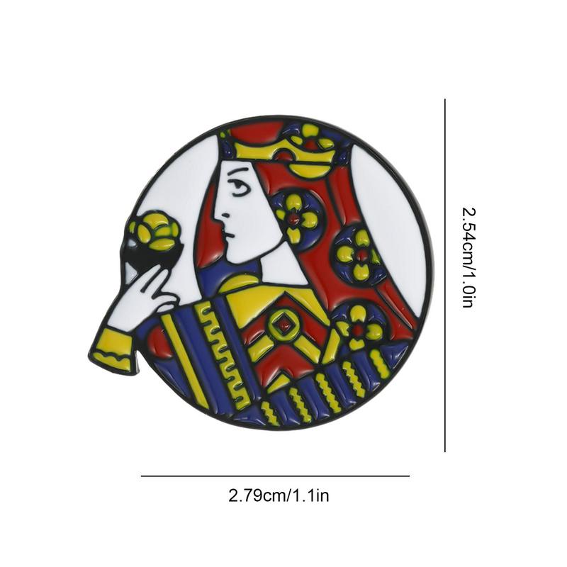 Heart Brooch Poker Playing Card Pin Heart Spade Playing Hand Cards Brooch Poker Aces Lapel Pin Funny Pins Aesthetic For Jacket