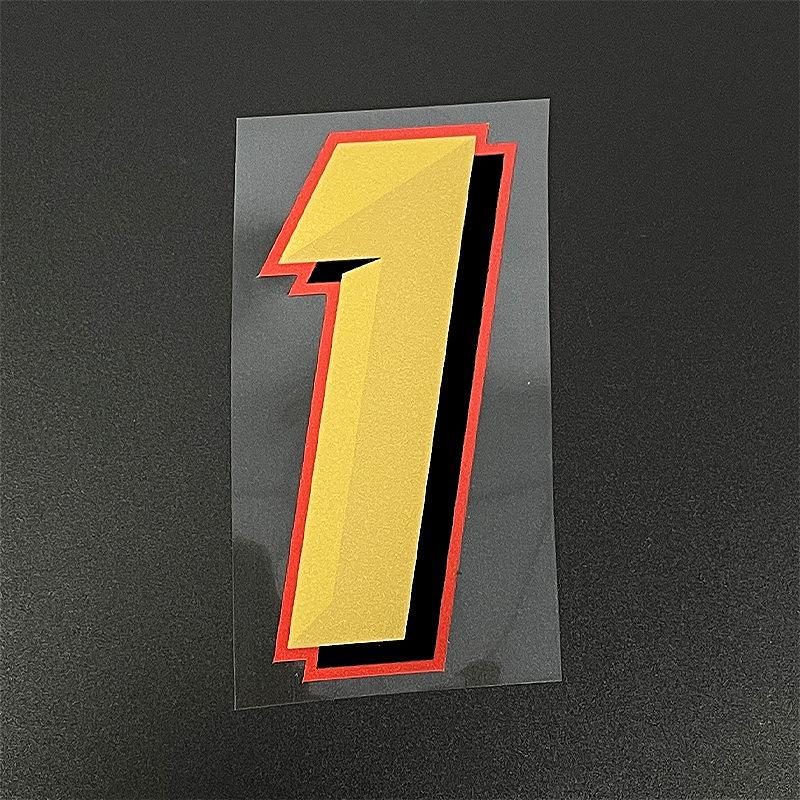 1pc Gold Number 0 To 9 Motorcycles Stickers Waterproof for Motorcycle Fairing Fuel Tank Helmet Car Window Universal Vinyl Decal