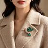 New Shiny Rhinestone Crystal Parrot Bird Brooch Vintage Animal Badge Lapel Pin Suit Coat Dress Party Jewelry Accessories Gifts