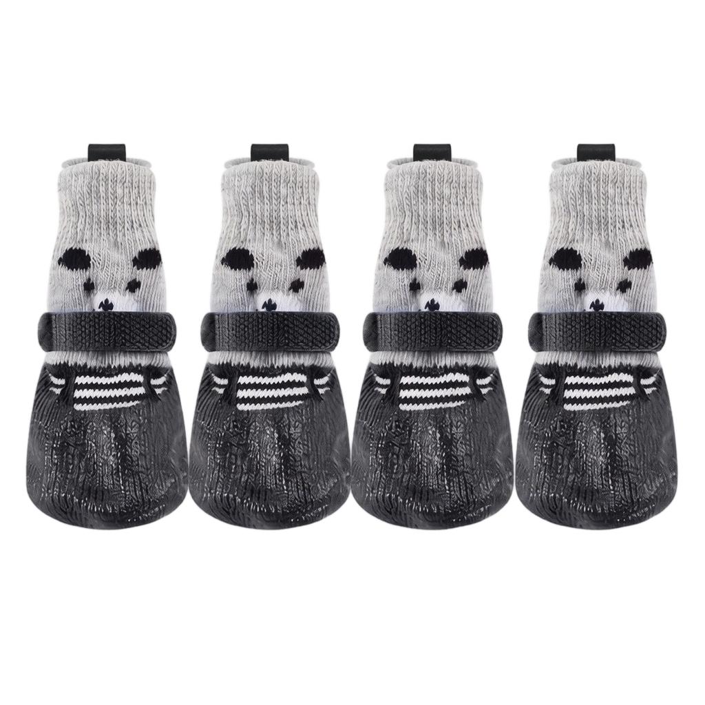Pet Rain Boots with Silicone Non- Socks for Dogs and Cats, for Outdoor Use