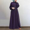 GMXIA Stile Tempo Libero Primaverile Cardigan Retrò Girocollo Abito a Svasatura Larga per Donna