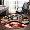 One Piece Print Round Rug, Washable Floor Carpet, For Entryway Dorm Laundry Room Office Study, Home Decor Birthday Christmas Gift
