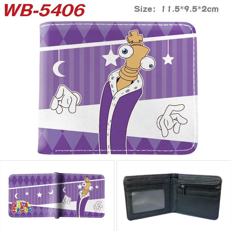 The Amazing Digital Circus Anime Full Color Bifold Wallet, Digital Circus Merch Short Card Holder with Multiple Card Slots for Men Women 1pcs