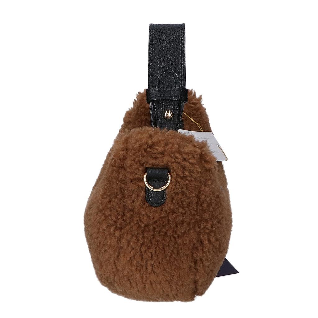 VIOLAd'ORO Brand new, unused V-8770 eco fur shoulder bag Handbag BrownUsed