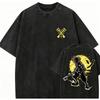 Kingdom Hearts Sora Anime Liebhaber Ausgewaschenes T-Shirt Ganzjahreskleidung Hohe Qualität Persönlichkeit Kleidung Übergröße Unisex Neues Modell Paare T-Shirt