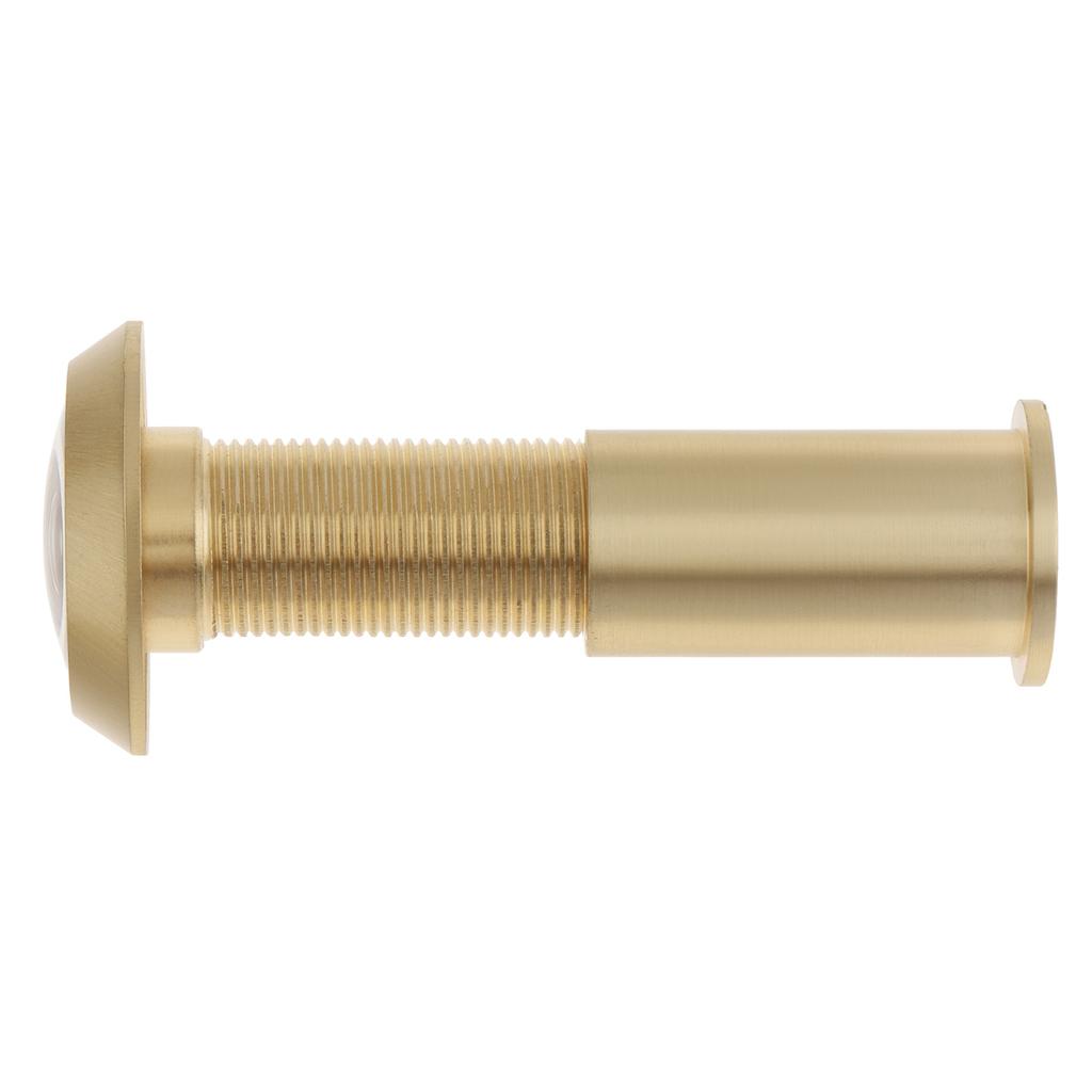 Solid Brass 2pcs 16mm Door Peephole Viewer 200 Degree Wide Angle HD Optical Glass Lens Heavy Duty Universal for 40 to 60mm Thickness Home Office Hotel