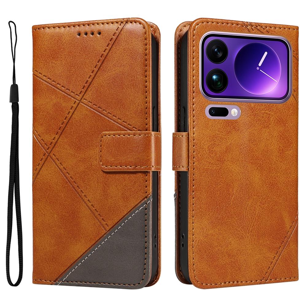 Magnet Leather Wallet Case for Xiaomi 17 17T 15T 15 14T 14 13T 13 12T 12 11T 11 11i 10T Pro Max Ultra Lite Phone Flip Cover Grid