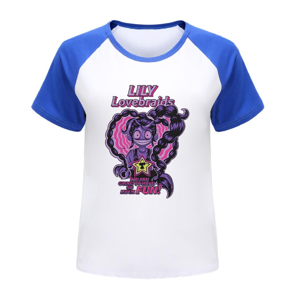 5581 Kids Girls Lily Lovebraids Raglan Sleeves Colorful T-Shirt Top 100cm