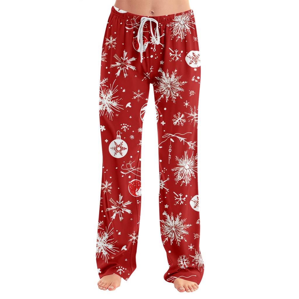 Adult Fashionable Loose Christmas Printed Casual Pants, Loungewear, Sleep Pants
