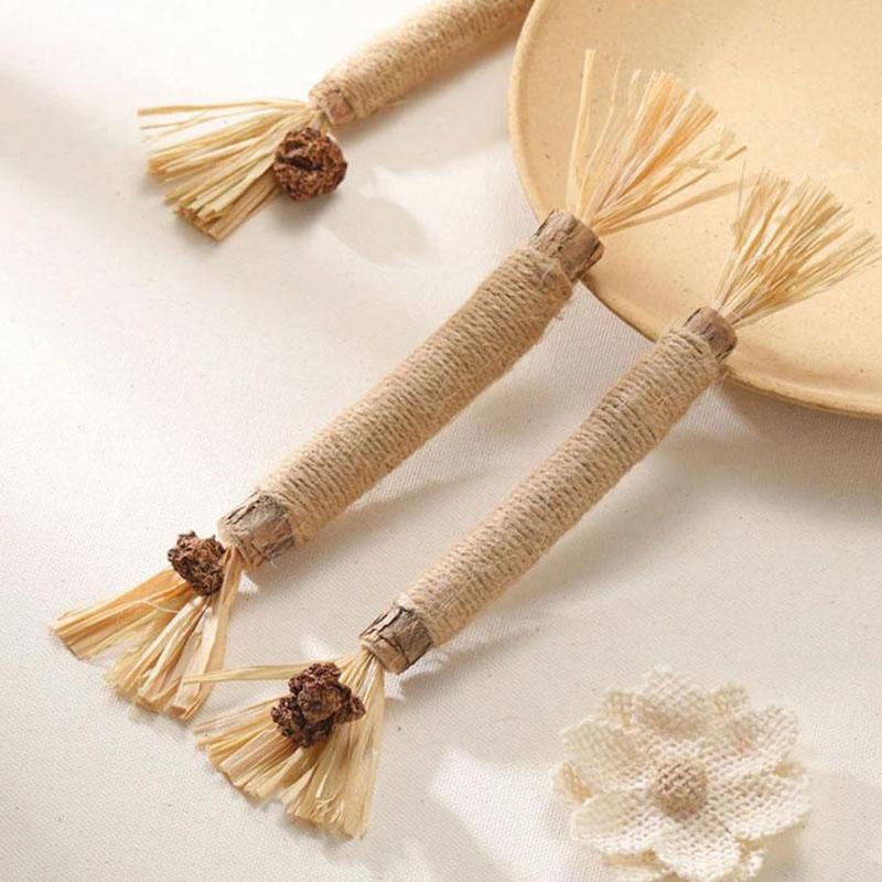 6Pcs Catnip Toys Cat Wand Silvervine Sticks Cat Toys For Indoor Chew Cats Toy