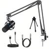 WM8 Dynamic USB XLR RGB Microphone for Desktop eSports and Live Streaming with Sound Card