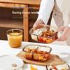 Xilekou Microwave-Safe Glass Lunch and Bento Box for Office & Takeaway