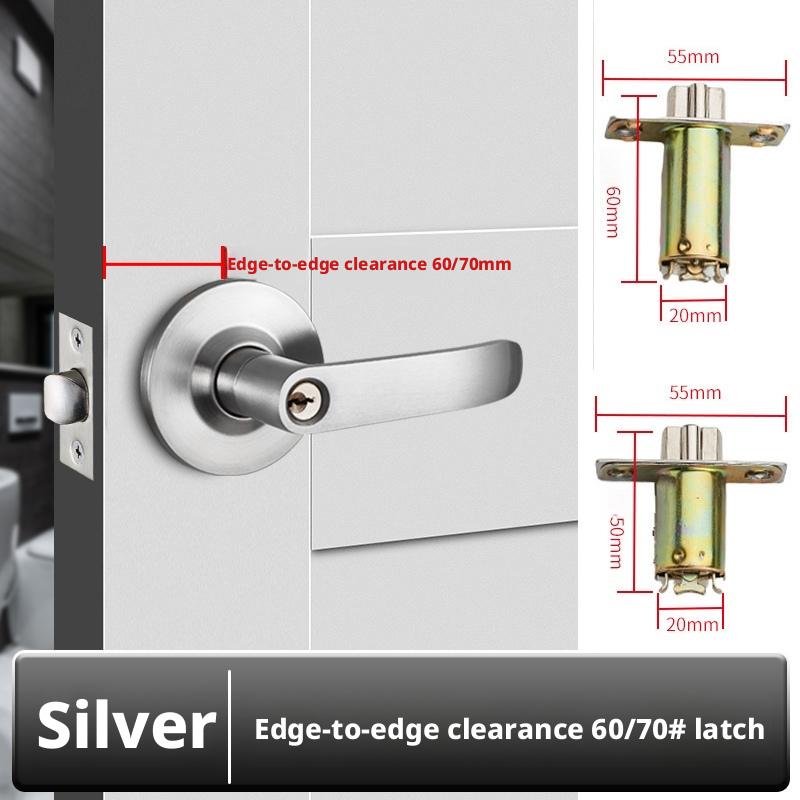 Door Lever Lock with 3 Keys Locking Door Handle Stainless Steel Interior Lever Lock Door Knob Replacement for Home Office