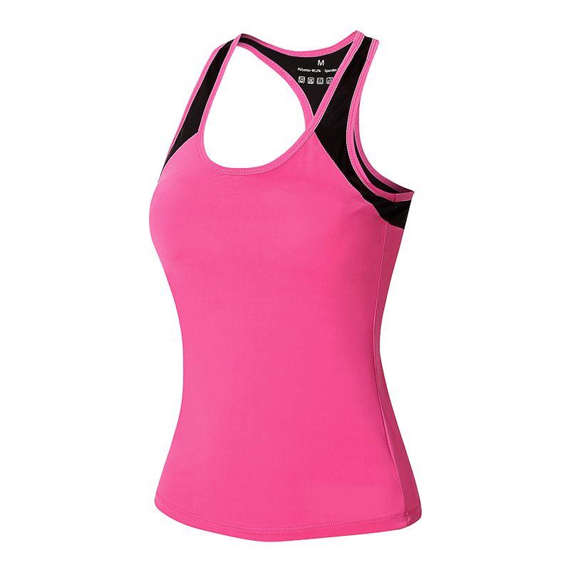 Outwear Fitness Clothes T-shirt Yoga Vest with Chest Pad