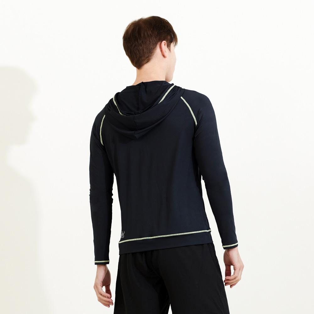 Beijigelleu Men'S Hooded Zip-Up Rash Guard Beach Shorts Water Leggings Set Bem-W916Y