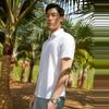 YOUNGOR Men's Slim-Fit Short Sleeve Business Casual Shirt