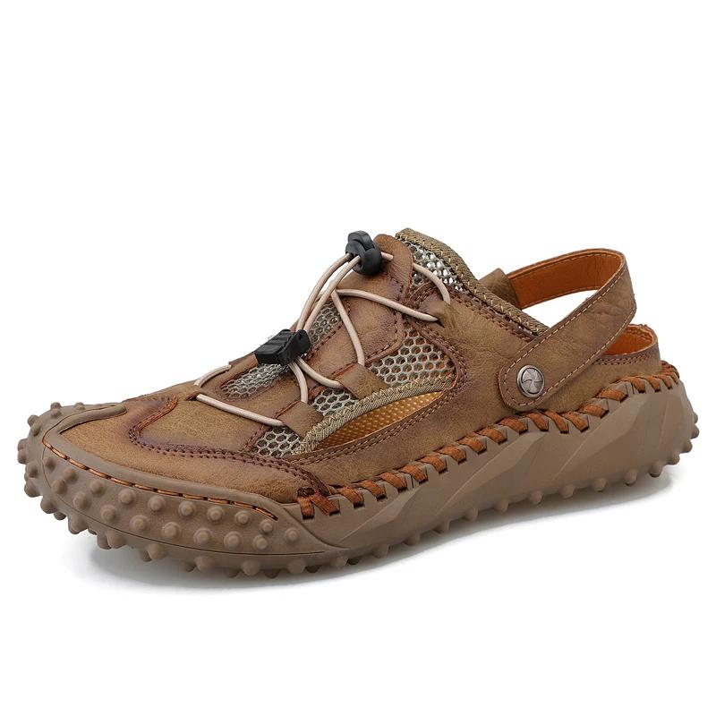 Men's Summer Sandals for Men 2024 Comfortable Men's Sandal Man Beach Sandals Original Brands Shoes Man's Leather Sandal Trend