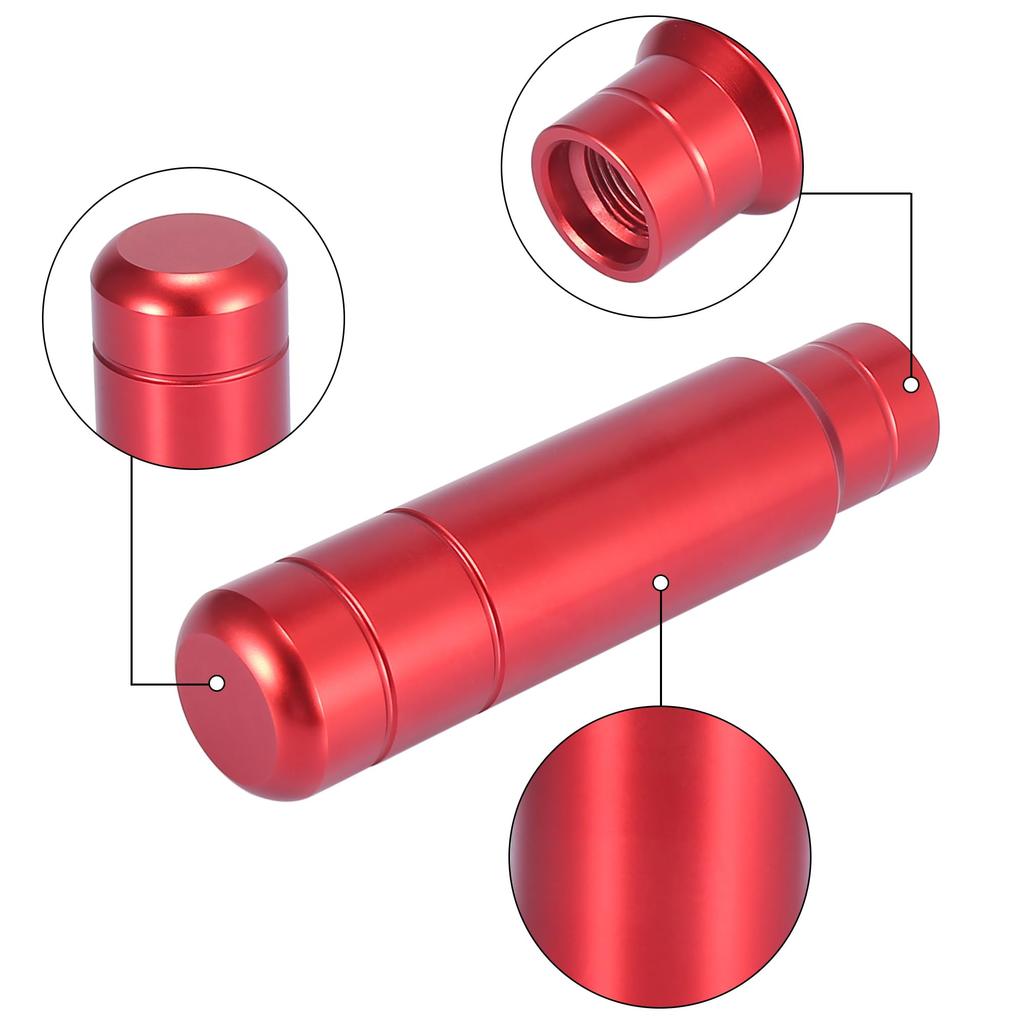 X AUTOHAUX Shift Knob Gear Shift Manual Transmission Stick Shift Knob Set Metal Universal 13cm Car Red