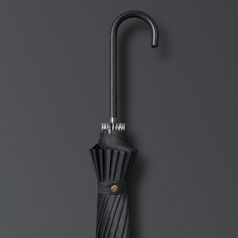 ZUODU Elegant Solid Wood Long Handle Umbrella, Large, Reinforced, Windproof, for 2-3 Persons