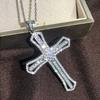 Europa und Neue Kreuz Halskette Herren und Damen Zirkon Anhänger Kette Schmuck
