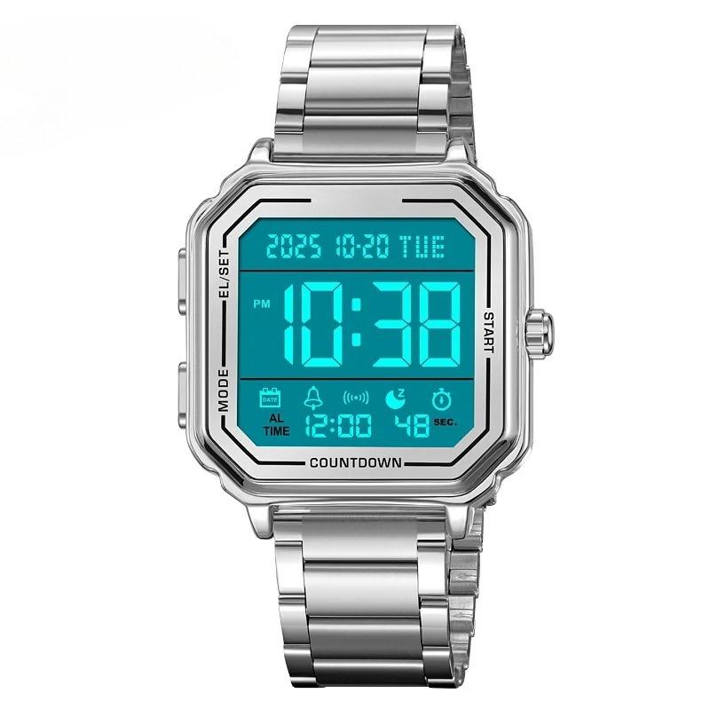 Sport EL Light Casual Watch Chronograph Countdown Stopwatch Digital Wristwatch Mens Clock