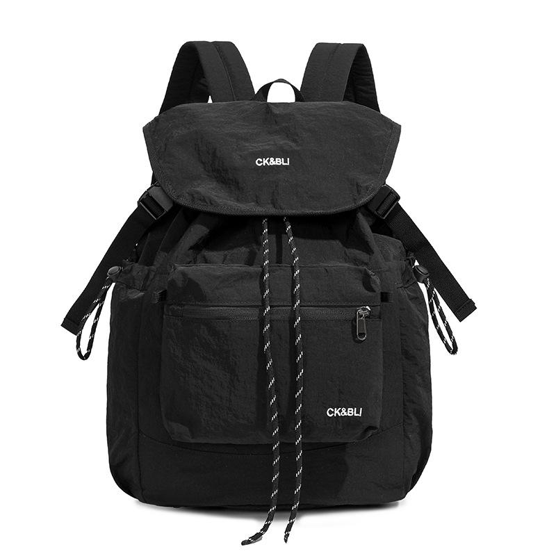 Schoolbag new backpack women's large-capacity leisure outdoor travel bag custom college student contrasting color flip bag