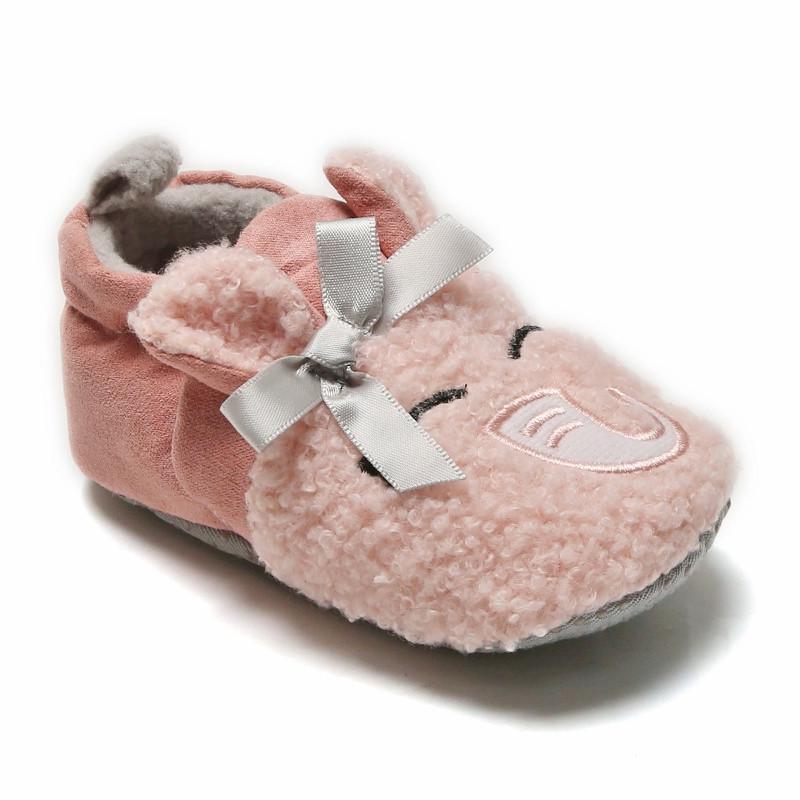 

Теплые мультяшные хлопковые детские домашние тапочки для ходьбы, мягкая подошва, для 0-1 год, зима 13CM/51g