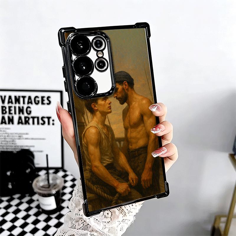 Muscle Man Gay Fitness Soft Phone Case For Samsung Galaxy S26 Ultra S25 Edge S24 FE S23 Plus S22 S21 + S20 Plating Anti-Fall Fun
