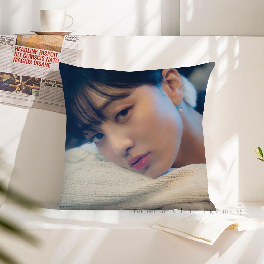1PC Korean Group Jihyo Pillow Case Square Pillow Cushion Cover Bedroom Sofa Room Decoration Casual Kpop T-TWICE Pillow Cover