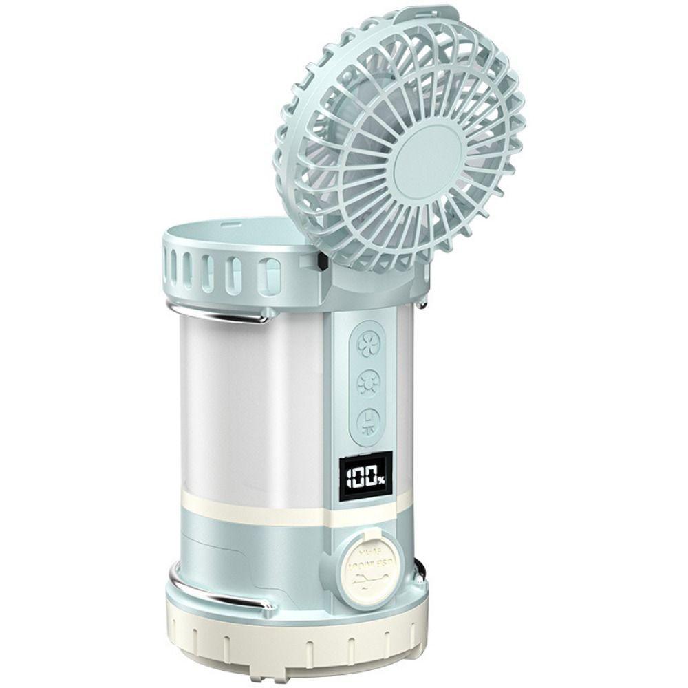 LCD Digital Display Camping Tent Light Three Wind Speed Searchlight LED Light with Fan  Emergency