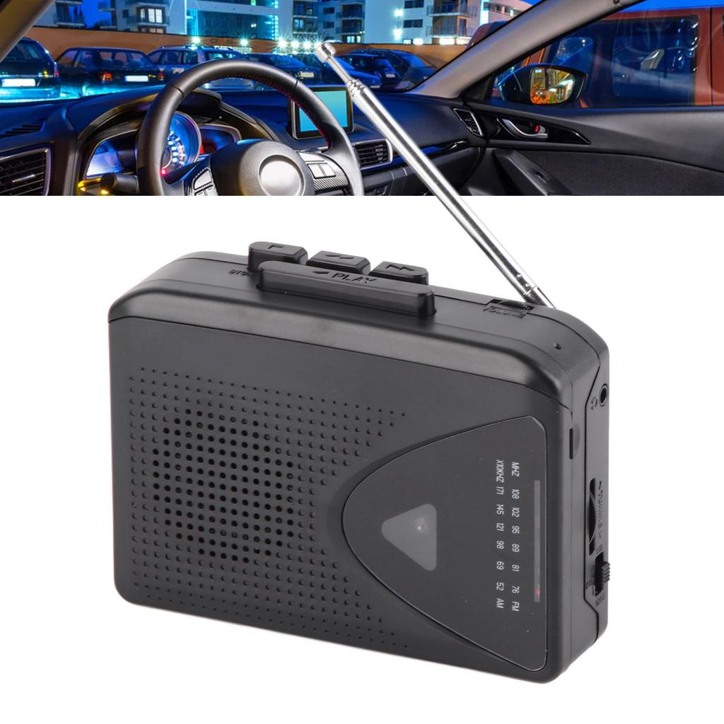 Portable Cassette Player Classic Style Multifunction Supports AM FM Radio Stereo Compact Tape Player