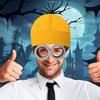 Yousheng 1 Set Cappello Occhiali Set Berretto Giallo Personaggio dei Cartoni Animati Accessori Cosplay Taglia Unica Occhiali Steampunk Costume di Halloween