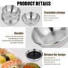 8 PCS Stainless Steel Mini Sauce Dish, Small Individual Round Seasoning Bowls, Dipping Sauce Bowl, Ingredient Bowls for Prep Appetizer Plates