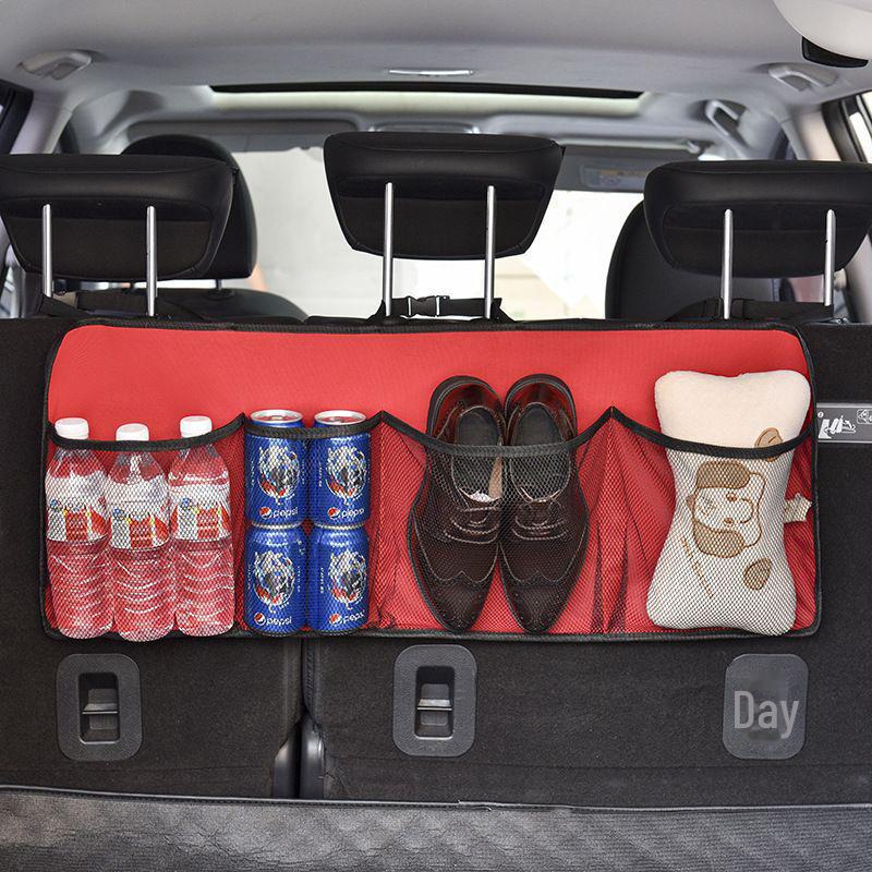 Large Capacity Car Trunk Storage Bag with Net Pocket and Cartoon Design