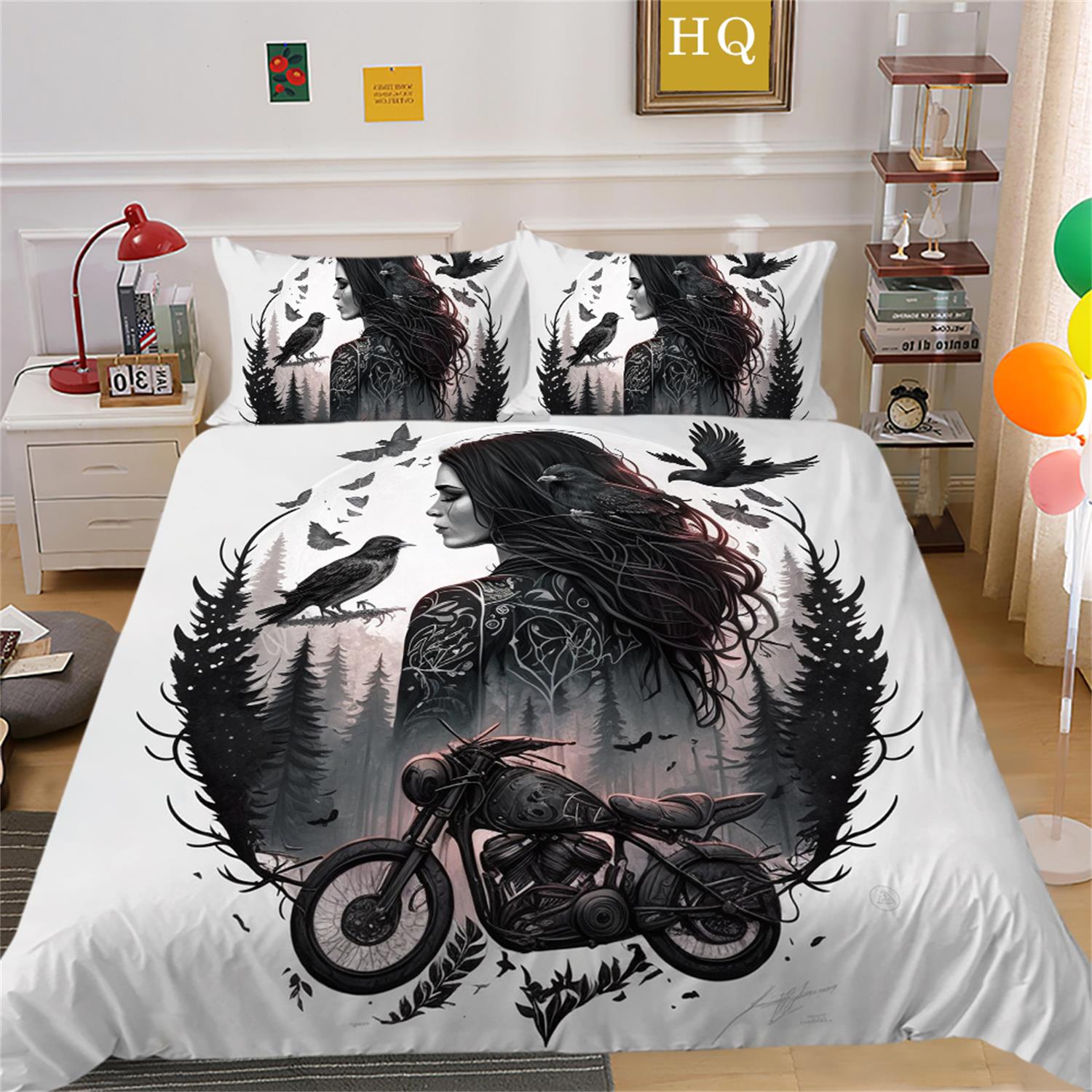 

3D Красота и голова черепа Постельное белье Наволочка Комплект постельного белья Пододеяльник Полный размер односпальная/двуспальная кровать Украшение дома Baby 100x135cm