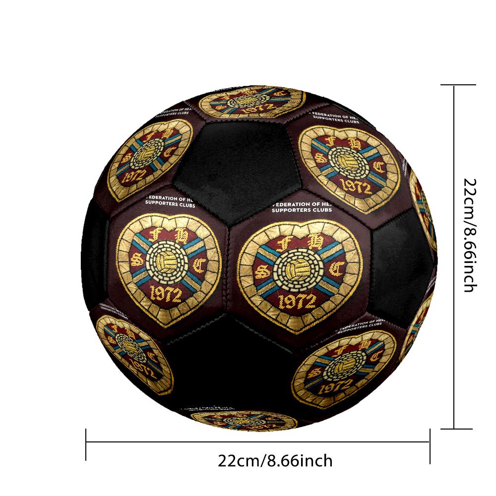Hartes Football Club Indoor Soccer Ball Colorful Machine Stitched PVC Size 5 Team Training Competition Ready Durable High-Bounce Cool Sports Gift