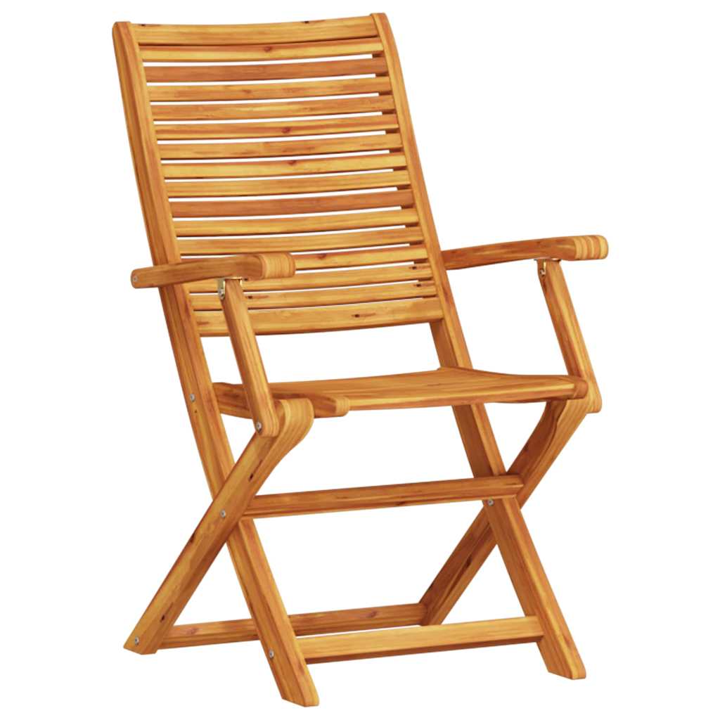 Folding Bistro Set 3 Pcs Brown Solid Acacia Wood