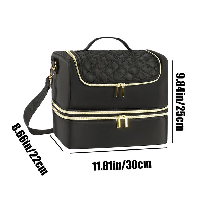 45 Bottles Nail Polish Storage Bag Manicure Tool Bag Detachable 2-layer Multi-function Travel Portable Essential Oil Storage Bag