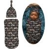 Motorcycles On Black Background Newborn Swaddle Blankets Hat Sets Soft Baby Receiving Blanket Swaddle Sack for Baby Shower Infant Boy Girl Gift