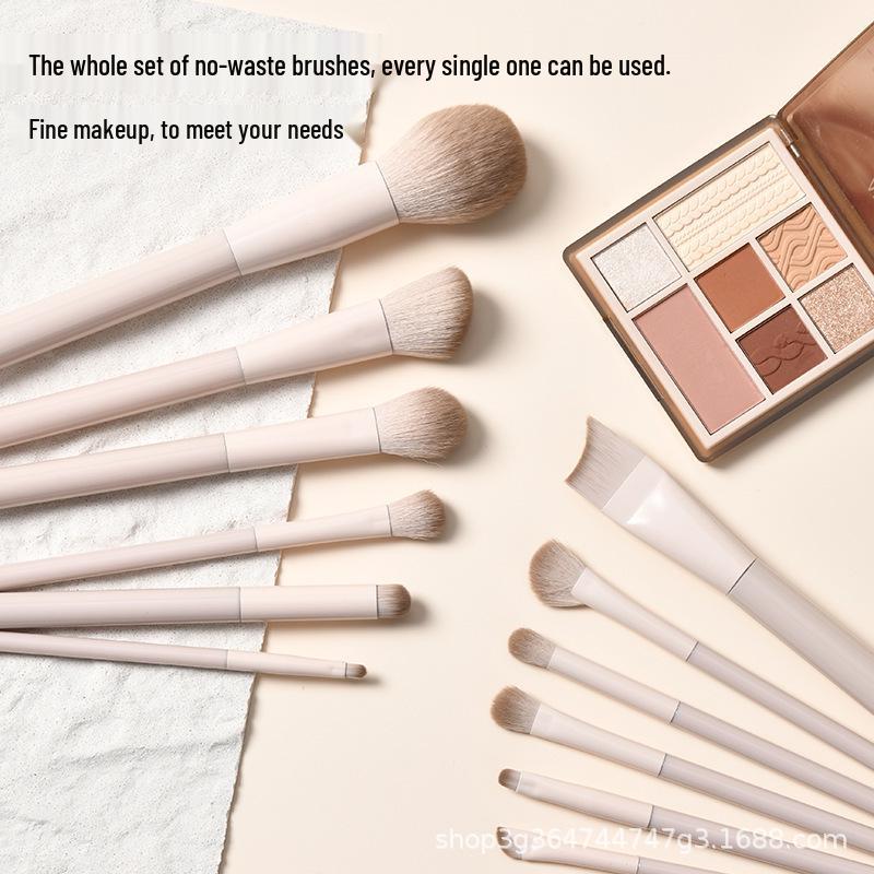Pink Beginner Makeup Brush Set: Eyeshadow, Blush, Contour, Blending & Nose Shadow