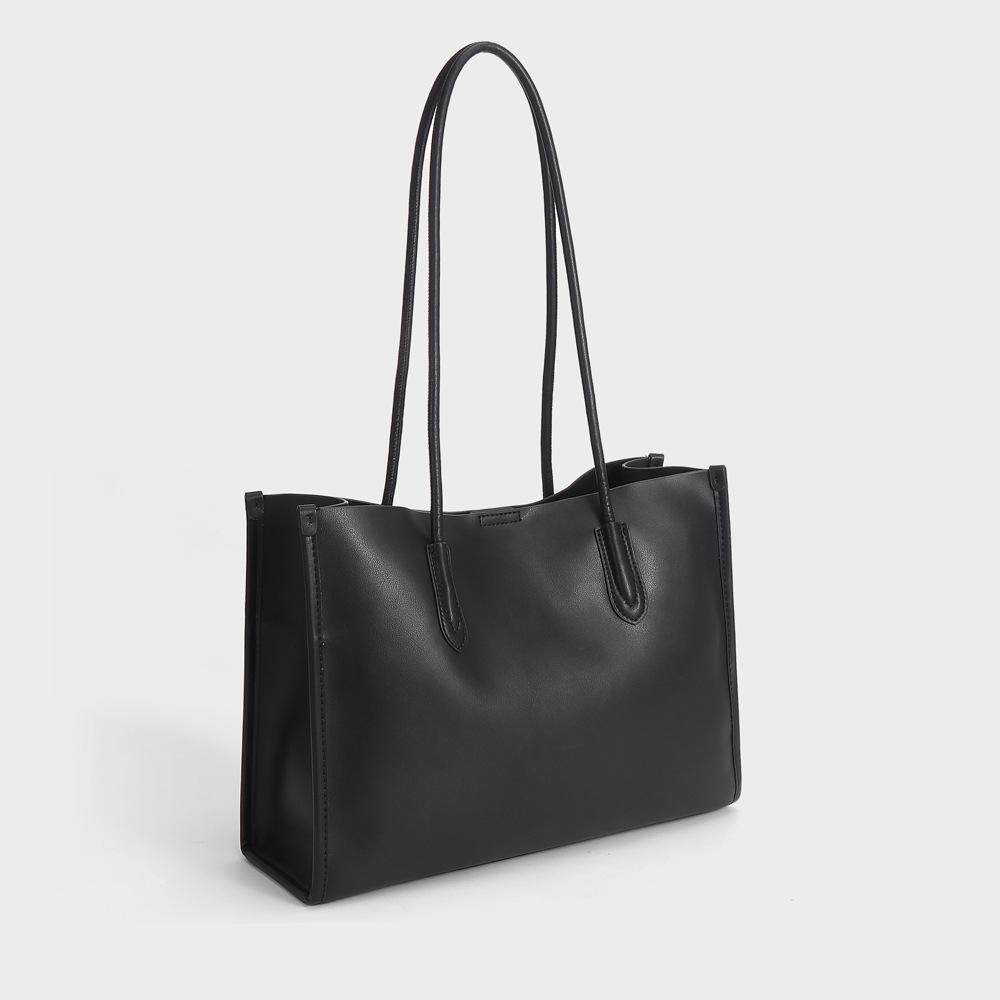 Women's bags, underarm bags, genuine leather tote bags, women's fashion commuter bags, large-capacity shoulder bags, textured large-capacity bags.